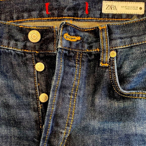 Zara Denim - Zara Straight leg button fly jeans